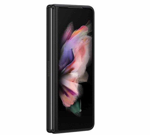Original Samsung Galaxy Z Fold 3 5G cuir étui à rabat EF-VF926 housse noir - Photo 2/5