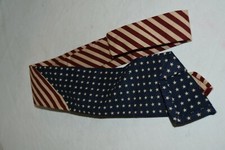 Red White Blue stars stripes handcrafted 4th of July fun   NECKTIE TIE EUC