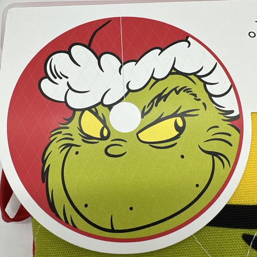 NEW Hallmark Grinch Christmas Tree Skirt 40” Dia.  Green Dr. Seuss Quilted NIP - Picture 1 of 3