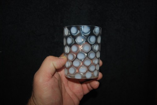 BEAUTIFUL VICTORIAN WHITE OPALESCENT COINSPOT GLASS TUMBLER 1890'S - Picture 2 of 3
