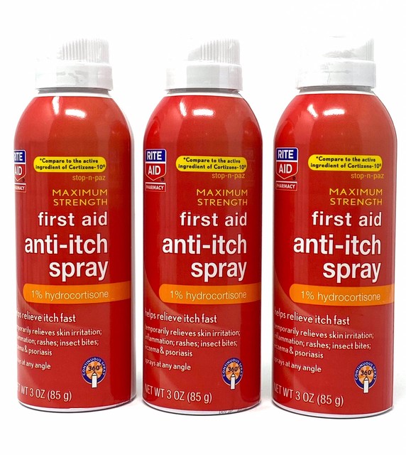 Rite Aid Maximum Strength First Aid AntiItch Spray 1 Hydrocortisone