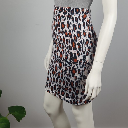 Hecho por Martha Talla S, 8 Elastizado Bodycon Falda Ajustada Animal Estampado Guepardo Forrado - Imagen 2 de 11