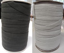 Elastic Band 1/2 Inch Width 12 mm White/Black 5 to 10 yards for Mask Clothing