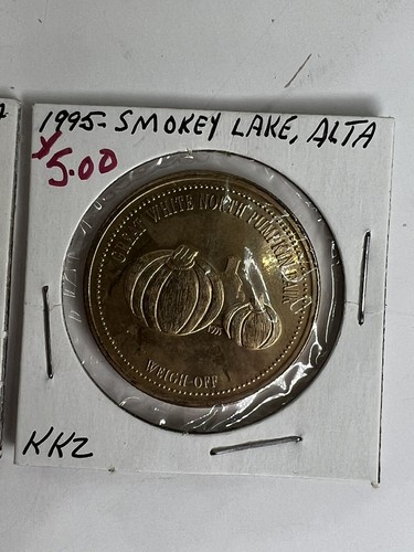 Numismatic trade dollar Alberta , Smokey Lake Pumpkin, St Albert 3 Lot 1986-95 - Bild 8 von 12