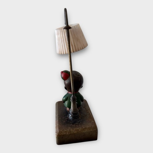 VINTAGE Metal Doll OSCAR HITT SNOWFLAKE Style GERMANY Mini Lamp Antique Read - Bild 4 von 7