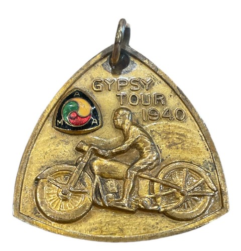 AMA 1940 Gypsy Tour American Motorcycle Association Key Chain Robbin Co USA Rare - Picture 2 of 7