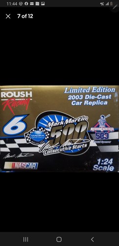 NASCAR RACING MARK MARTIN RARE TEAM CALIBER 500 CONSECUTIVE STARTS 1/24 DIECAST  - Bild 4 von 4