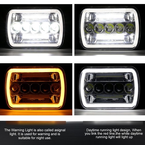 For Ford F-150 F-250 F-350 1978-1986 Chrome LED Hi-Lo Headlight DRL Turn Signal - Picture 7 of 12