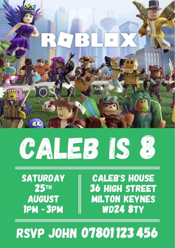 ROBLOX Digitale Geburtstagsparty Einladungen - Personalisierte Einladung - Bild 43 von 60