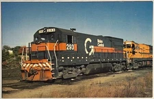 Vintage Postcard Maine Central Railroad 293 Train Locomotive