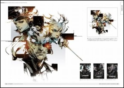 メタルギアソリッド4 MASTER ART WORKS 資料集　画集　初版 Metal Gear Solid 4 Master Art Works KONAMI Japan Game