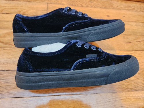 Zapato de Skate VANS Talla Hombres 6 Mujeres 7.5 Clásico Gamuza Terciopelo Azul Marino Negro Suelas - Imagen 5 de 10
