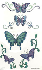 Sandylion -Wet Tattoo 4" x 6.5" -Butterfly -29001