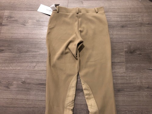 TuffRider Rib Knee Patch Breeches Ladies Size 26 Tan Equestrian Pants NWT - Picture 8 of 15