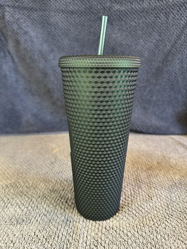 Starbucks Tumbler Studded Matte Dark Green Cold Cup 24 oz Venti Limited 2022 - Picture 2 of 8