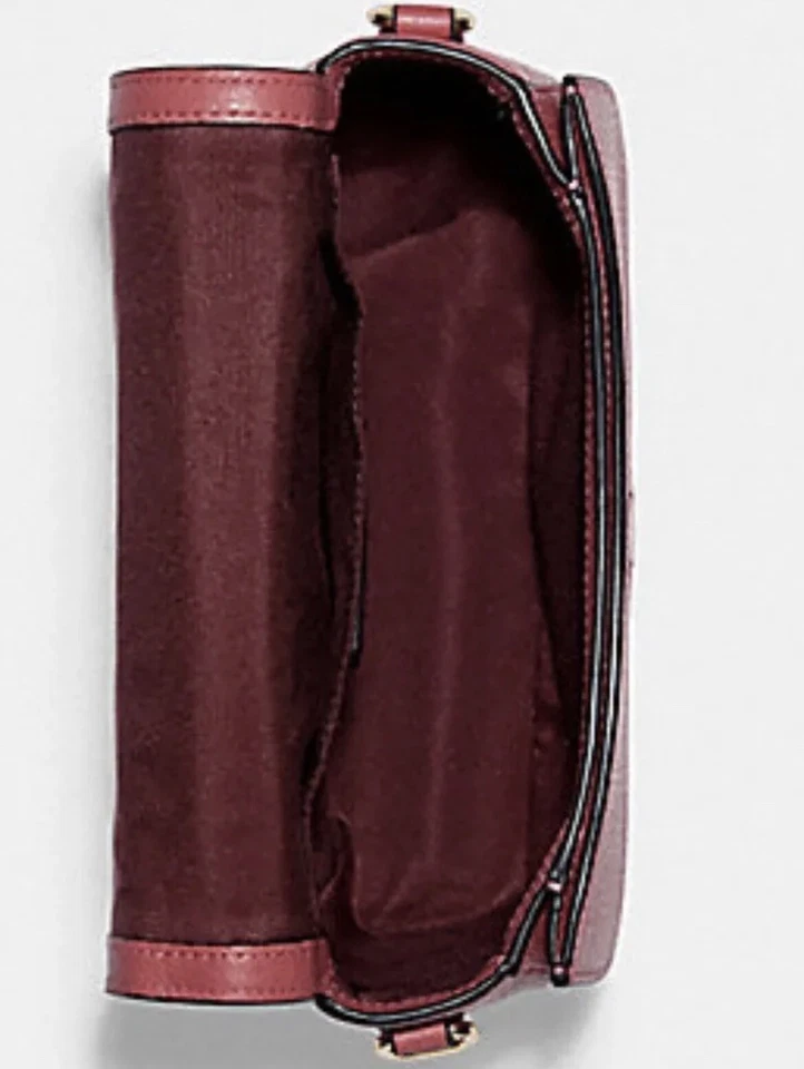 Bolso Coach Saddle con Cartera Caballo y Carruaje Dorado/Amapola Malva Rojo Silenciado y2k Kawaii Foto 2 de 4