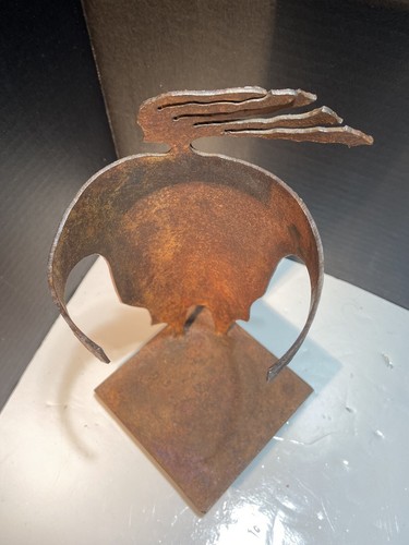 Brutalist Iron Sculpture of a Female Figure Unknown Artist Iron Abstract Art - Picture 8 of 13