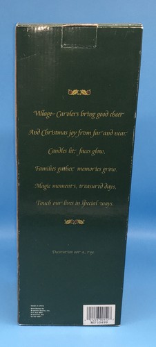 Village Carolers coleccionable figura de Navidad hombre cantor brazalees vintage - Imagen 6 de 10