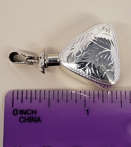 Memorial Urn Necklace for Ashes Creamation Pendant Perfume 925 Sterling Silver T - Picture 4 of 5