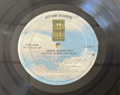 LINDA RONSTADT HASTEN DOWN THE WIND 33 RPM. LP. ASYLUM RECORDS 7E-1072 - Imagen 6 de 8
