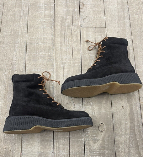NIB $595 Rag & Bone Sloane Boots In Black Suede Size:37 (US 7) - Picture 7 of 8