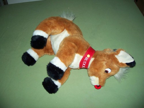 1998  Rudolph The Red Nose Reindeer Christmas Plush Toy 15 inch Prestige Toys - Picture 5 of 7