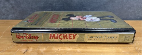 Walt Disney 1984 video casero VHS dibujos animados clásicos edición limitada dorada Mickey - Imagen 3 de 4