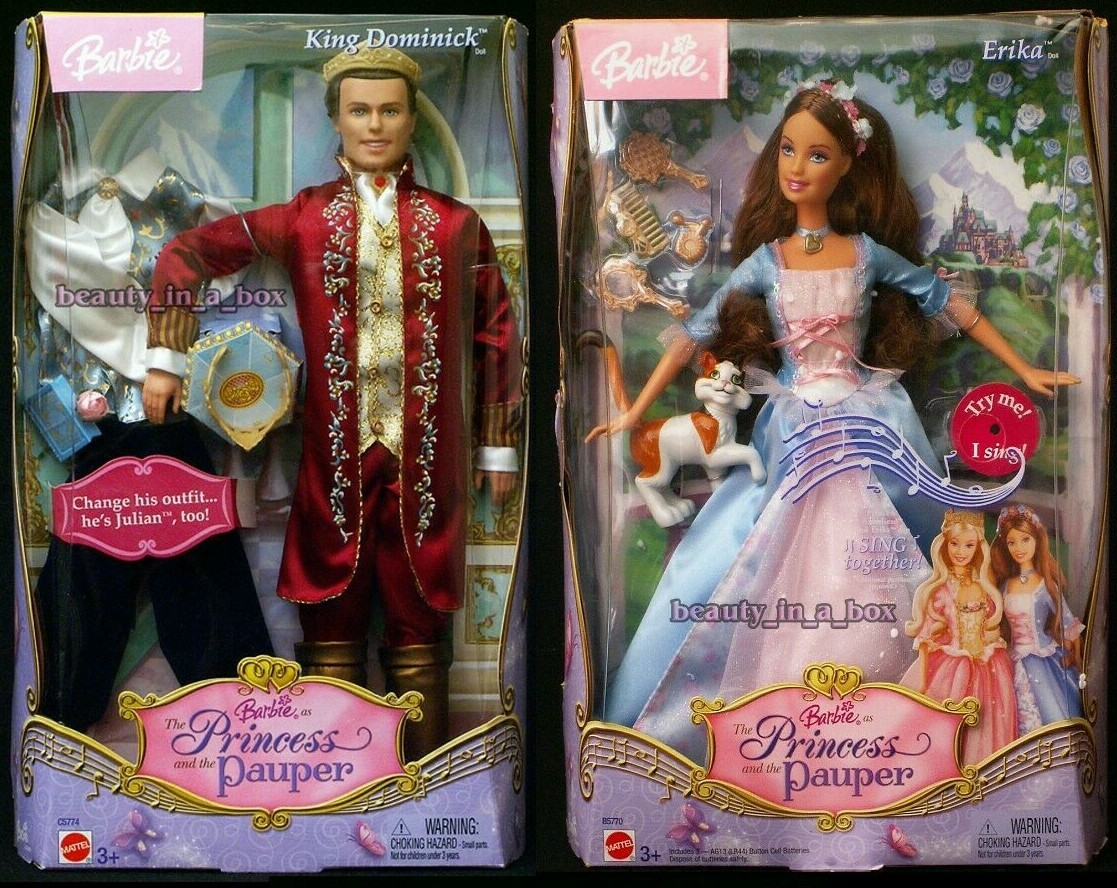 Erika Muñeca Barbie Princesa Y El Pauper rey Dominick Lote 2 en muy buena condición Erika Muñeca Barbie Princesa Y El Pauper rey Dominick Lote Lote Lote 2 en muy buena condición varios tamaños