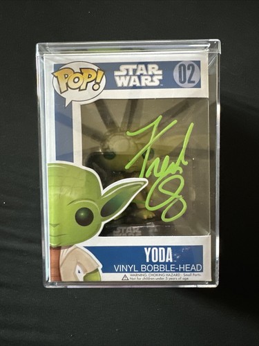 Frank Oz Signed Original Big Font Yoda Funko 02 Ultra Rare Star Wars PSA AN93545 - Picture 1 of 5