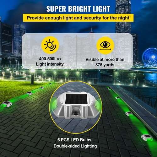 Outdoor Solar Driveway Lights Multi-color LED Solar Dock Deck Lights Waterproof - Picture 91 of 158