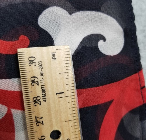 CHAPS Top Women’s 3X Plus Multicolor Swirls Short Sleeve Artsy Cover Up Sheer - Picture 13 of 13