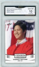 2018 Leaf Shohei Ohtani RC Gem Mint GMA 10 #EE01 Exclusive Edition Ohtani Rookie