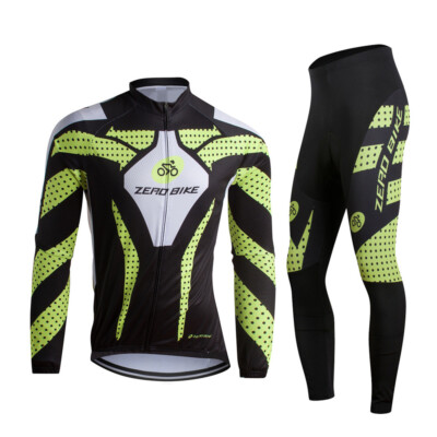 Herren Radfahren Radtrikot Langarm Fleece Thermo Fahrradtrikot Fahrradhose