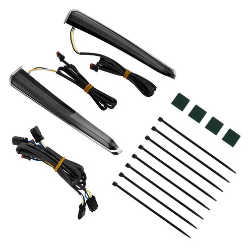 45801 LED Fang Lower Fairing Lights for Touring Road Glide 2014-2023 Chrome - Picture 9 of 11