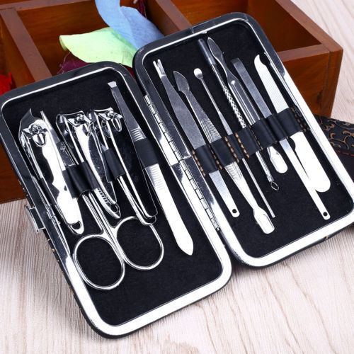 Nail Care 12Pcs Personal Manicure & Pedicure Set Travel Grooming Kit Men/Women - Picture 5 of 8