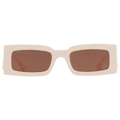 Lunettes de soleil femme Gucci marron rectangulaires GG1425S 004