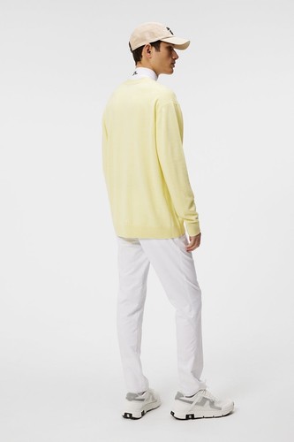 J. LINDEBERG MEN'S Lucas Knitted Cardigan Wool GOLF MEDIUM WAX YELLOW NEW NWT - Picture 3 of 10