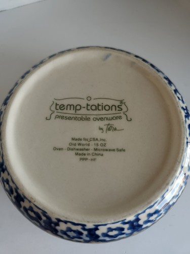 Temp-tations Blue Old World Stick Handled Individual Casserole & Lid 5” Set Of 2 - Picture 8 of 11