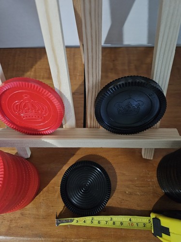 Full Set (12 Red, 12 Black) Large 3 Inch Checker Set - No Board - Picture 2 of 2