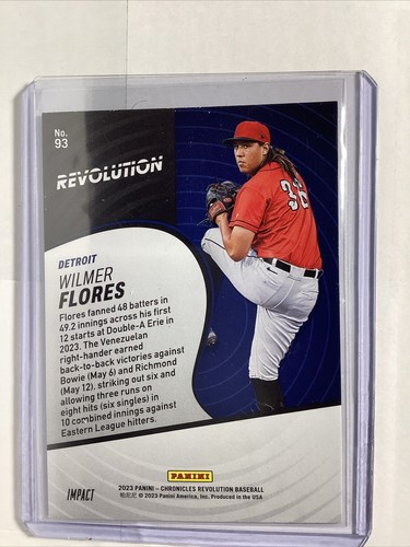 2023 Panini Chronicles Revolution Béisbol Wilmer Flores Impacto MLB Novato - Imagen 2 de 3