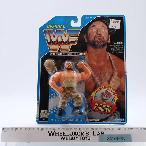Butch of the Bushwhackers Down Under Pounder WWF Wrestling 1993 Hasbro MOSC NEW