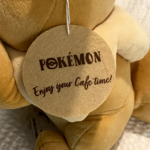 Pokemon Plush Eevee Enjoy Your Cafe Time W/ Tag Japanese 10.5" Bandai Spirits - Picture 7 of 7