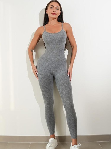Womens Sexy Unitard One Piece Jumpsuit Spaghetti Strap Tummy Control Rompers Sle - Picture 9 of 30