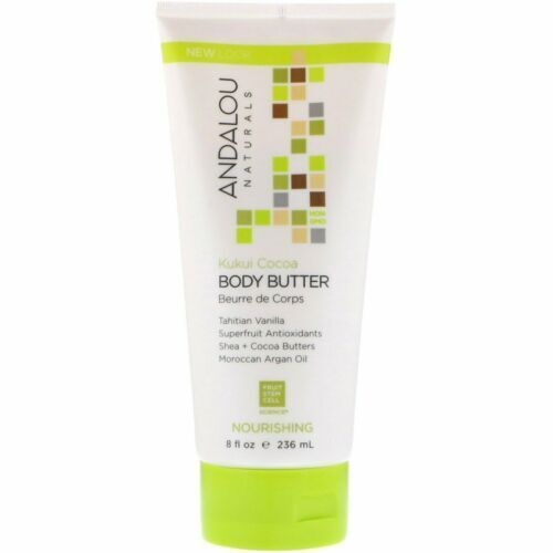Andalou Naturals Kukui Cocoa Body Butter with Tahitan Vanilla 8 fl oz Pack of 6 - Picture 2 of 3