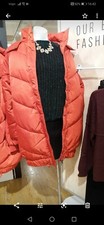 Ladies Noisy May Orange Coat Size Large "new" From Debenhams