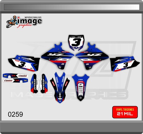 Yamaha YZ 125 250 YZ125X YZ 250X2015-2021 GRAPHICS STICKER KIT DECALS - Picture 2 of 2