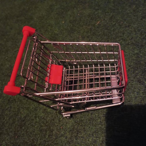 Mini Einkaufswagen metall Deka Puppen Kaufladen - Bild 3 von 3