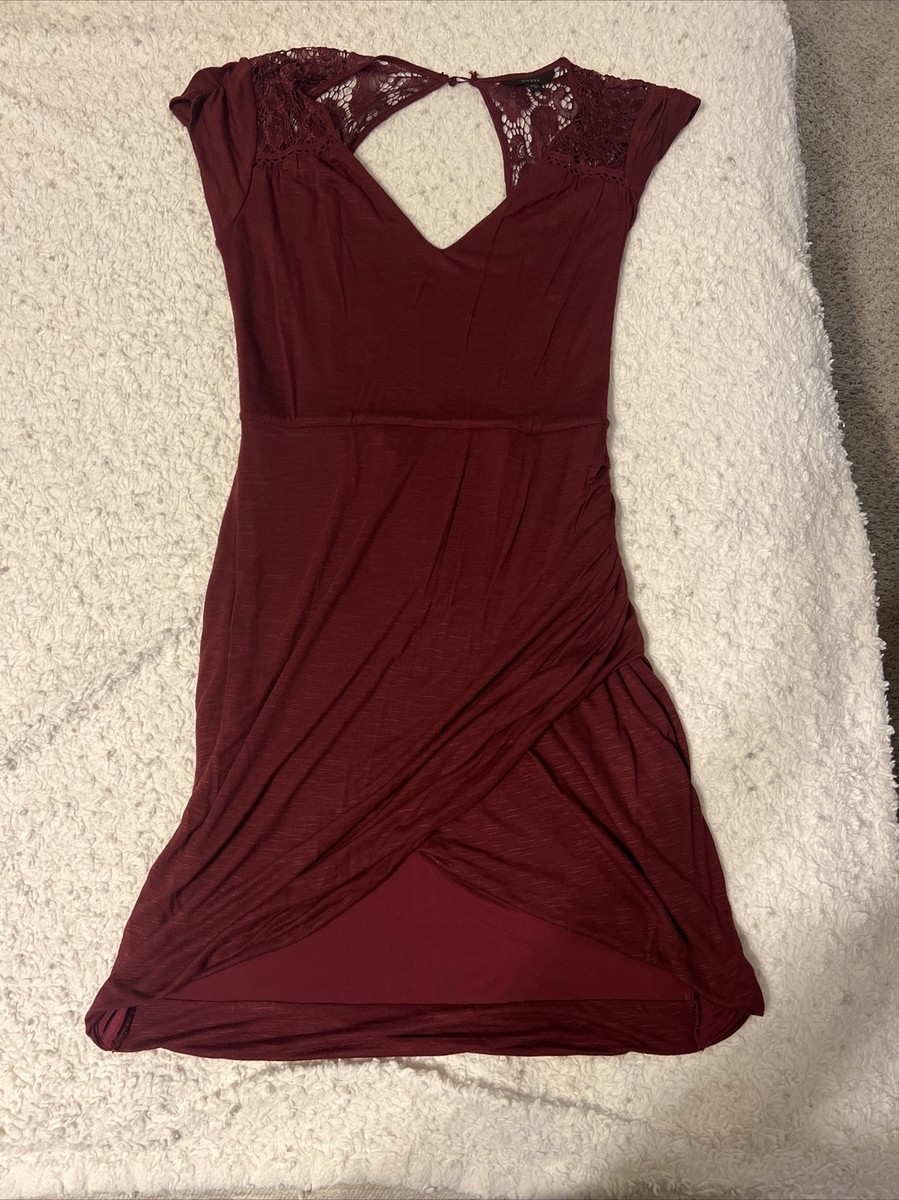 guess open back dress Guess Back Neckline Maxi Dress Brown