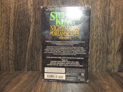1993 Stephen King Nightmares and Dreamscapes Vol. II Audio Cassettes Box Set New - Foto 3 di 7