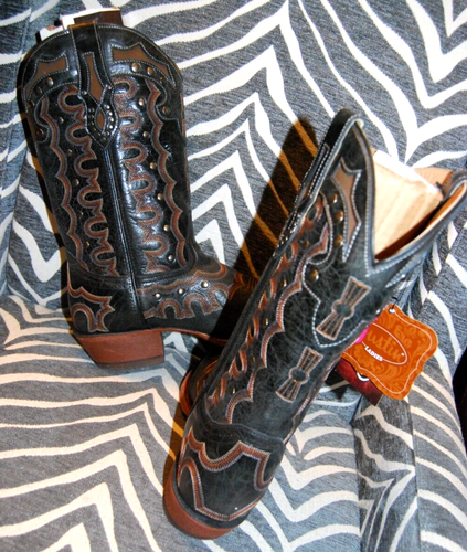 Nuevas Botas Justin Damas Negro Ónix (L4355) B Punta de Corte Vashti EE. UU. Damas Talla 11 C - Imagen 10 de 21